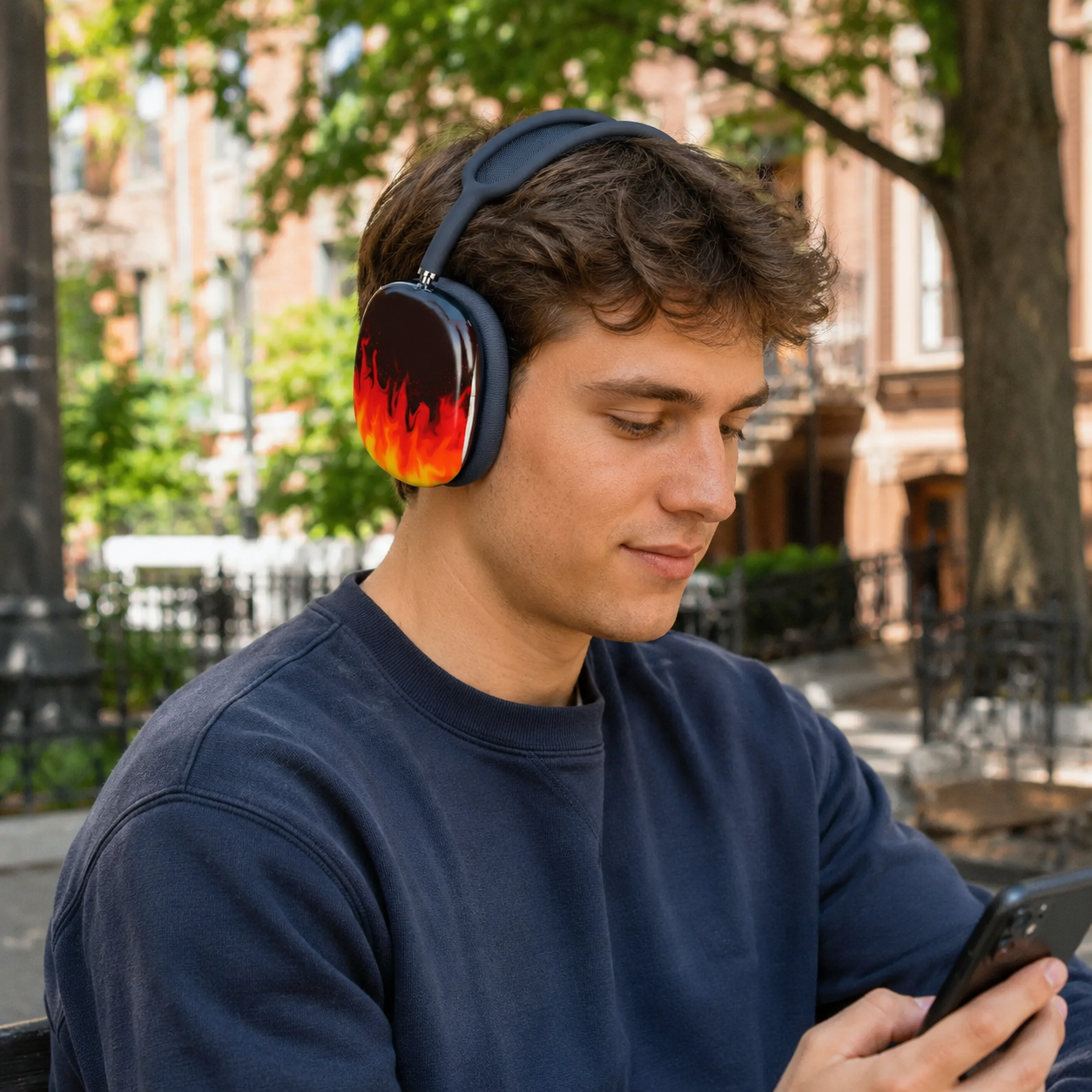 Inferno Flame Headphone Covers
