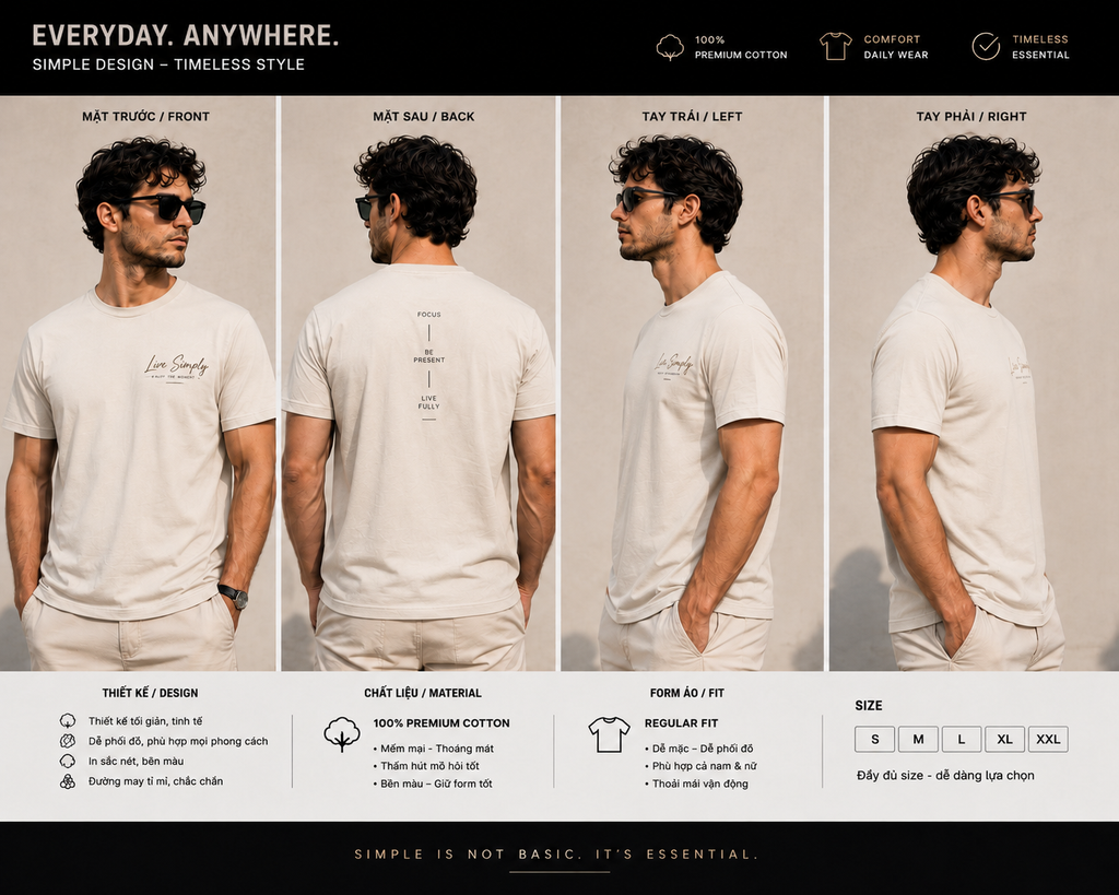 Everyday Anywhere T-Shirt – Minimalist Premium Cotton Tee