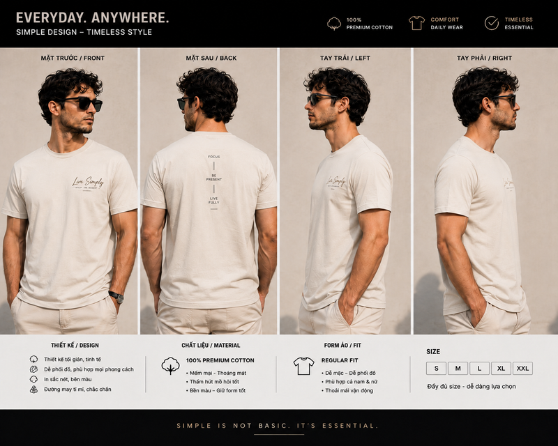 Everyday Anywhere T-Shirt – Minimalist Premium Cotton Tee