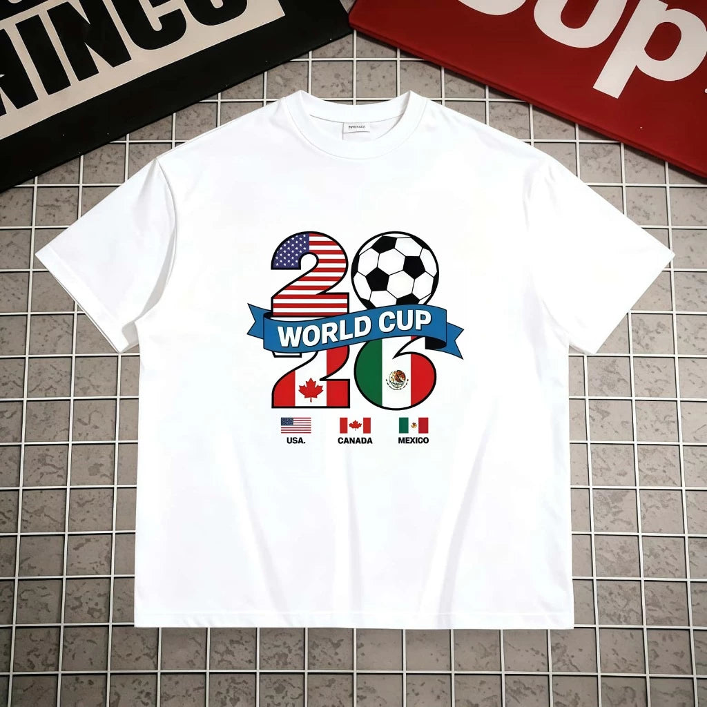 2026 Soccer Fan Graphic T-Shirt, USA Canada Mexico Football Tee, Unisex Match Day Shirt