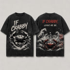 (M3T) The "Leave Me Be" Great Wave Crab Tee - Heavyweight Vintage Streetwear - Detailed Double-Sided Graphic