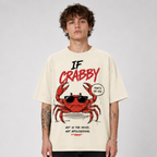(M2T) The "Handle The Pinch" Sarcastic Tee - Retro Edgy Crab Graphic T-Shirt