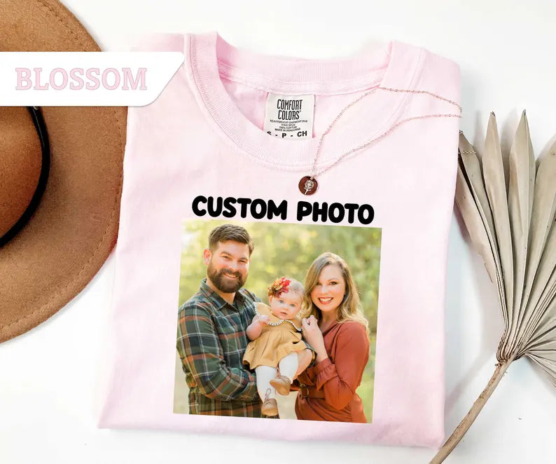 Custom Photo Shirt, Personalized T-Shirt, Custom Picture Tshirt, Your Photo Shirt, Family Picture Tee, Logo Image Shirts Gift