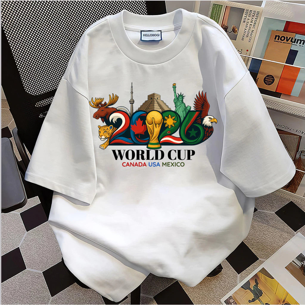 2026 Soccer Fan Graphic T-Shirt, Canada USA Mexico Sports Tee, Unisex Football Supporter Shirt