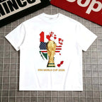 2026 Soccer Tournament Graphic T-Shirt, USA Canada Mexico Map Tee, Unisex Football Fan Shirt