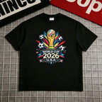 2026 Soccer Fan Graphic T-Shirt, USA Canada Mexico Flag Tee, Unisex Match Day Football Shirt