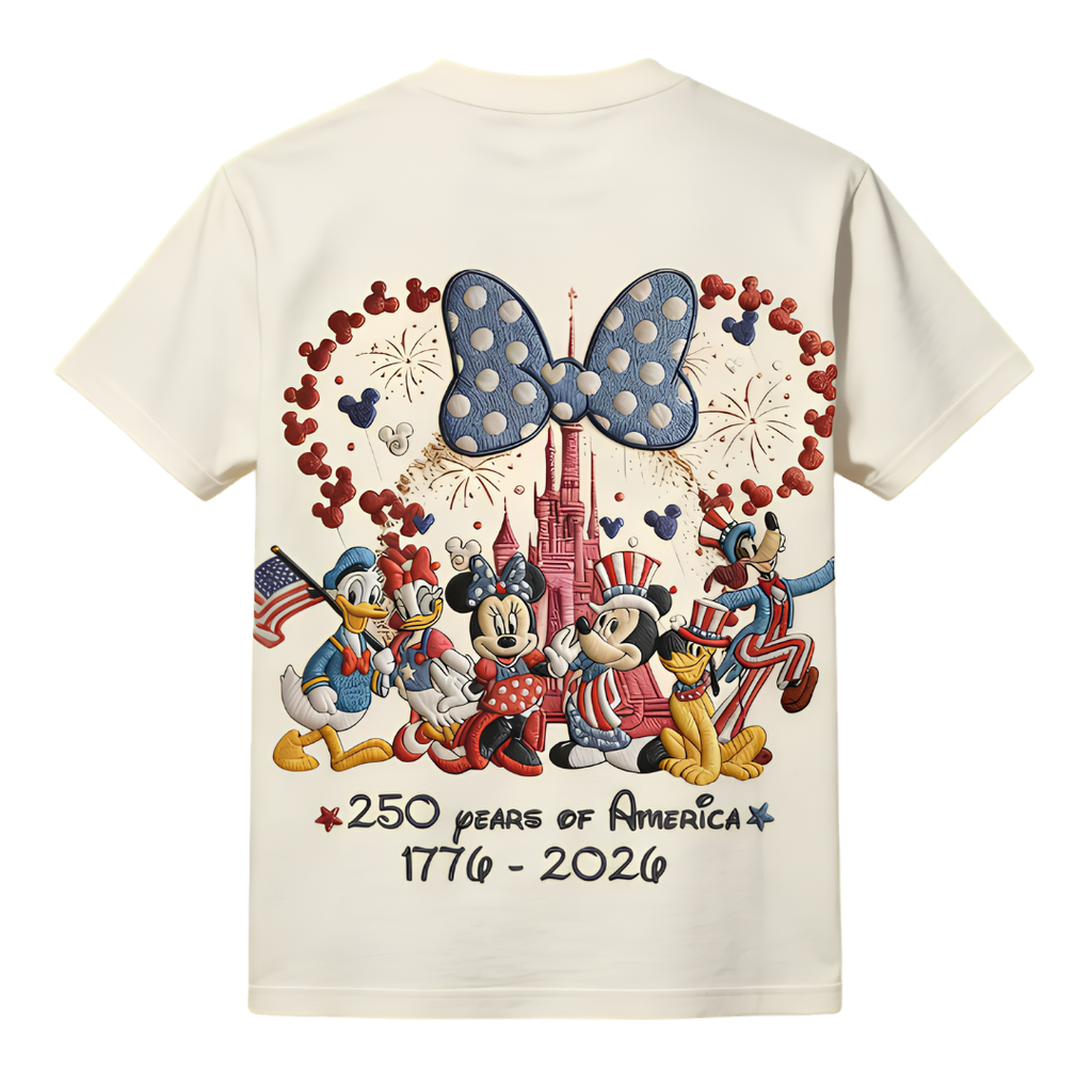 America 250 Celebration Cartoon Patriotic T-Shirt