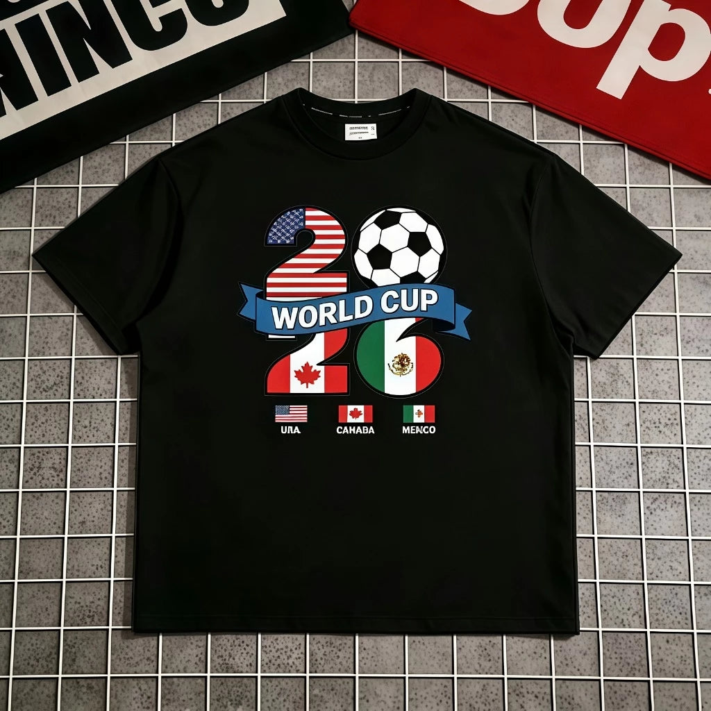 2026 Soccer Fan Graphic T-Shirt, USA Canada Mexico Football Tee, Unisex Match Day Shirt