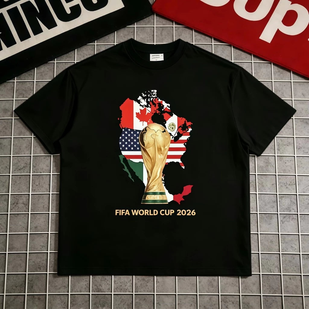 2026 Soccer Tournament Graphic T-Shirt, USA Canada Mexico Map Tee, Unisex Football Fan Shirt