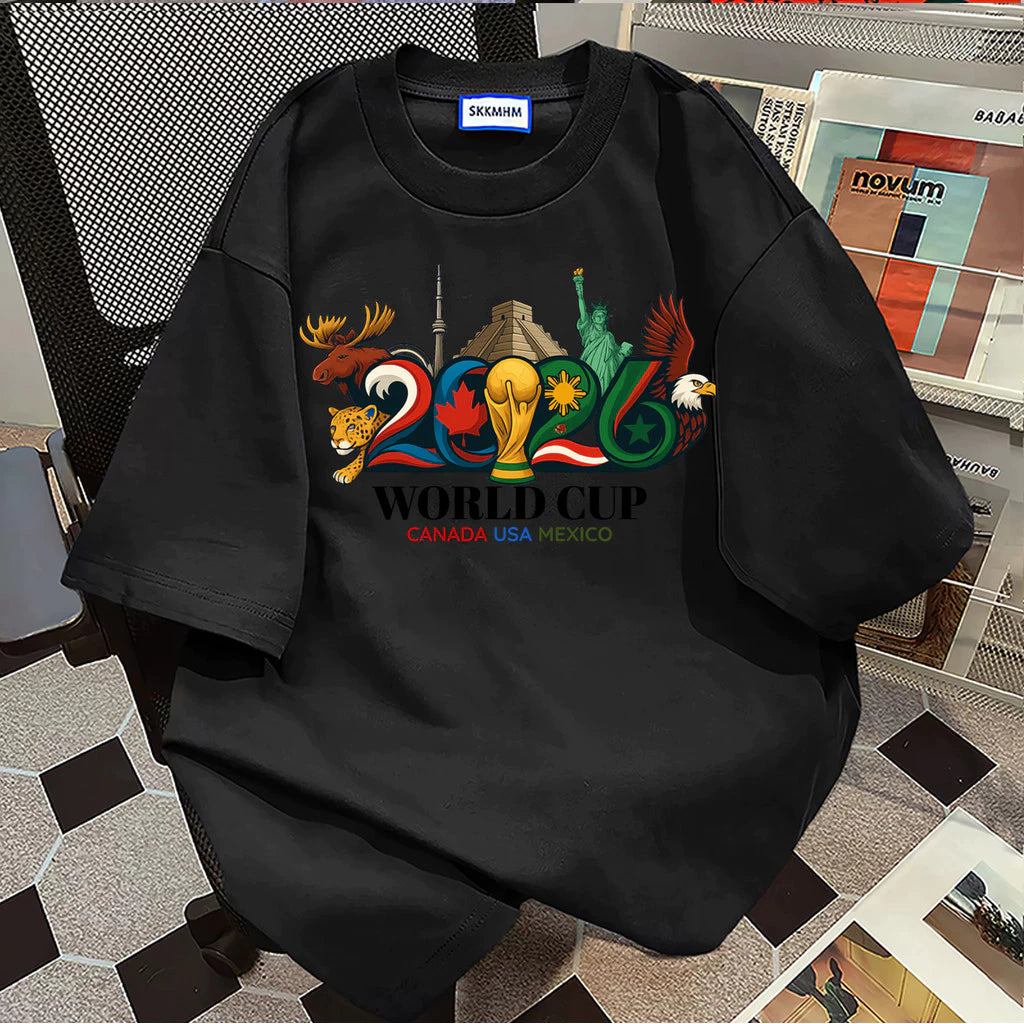 2026 Soccer Fan Graphic T-Shirt, Canada USA Mexico Sports Tee, Unisex Football Supporter Shirt