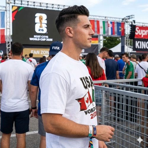 2026 Soccer Fan Graphic T-Shirt, USA Canada Mexico Flag Tee, Unisex Football Supporter Shirt