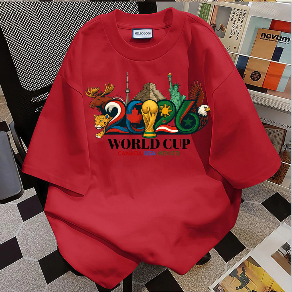 2026 Soccer Fan Graphic T-Shirt, Canada USA Mexico Sports Tee, Unisex Football Supporter Shirt