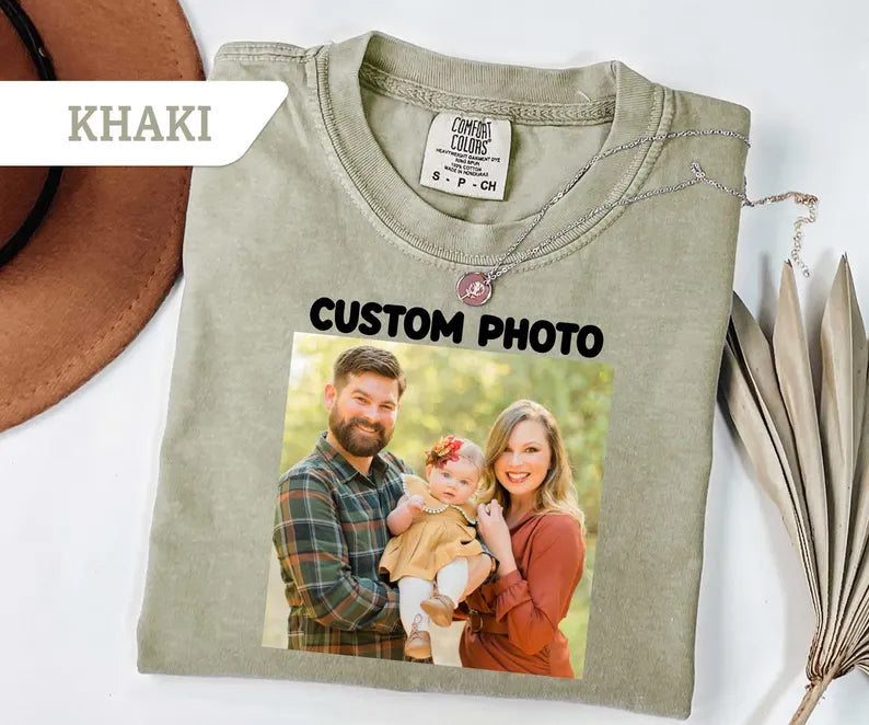 Custom Photo Shirt, Personalized T-Shirt, Custom Picture Tshirt, Your Photo Shirt, Family Picture Tee, Logo Image Shirts Gift