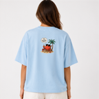 (M7T) Funny "Crabby" Beach T-Shirt - Double Sided Summer Graphic Tee - Cute Vacation Outfit