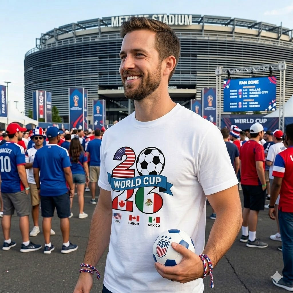 2026 Soccer Fan Graphic T-Shirt, USA Canada Mexico Football Tee, Unisex Match Day Shirt