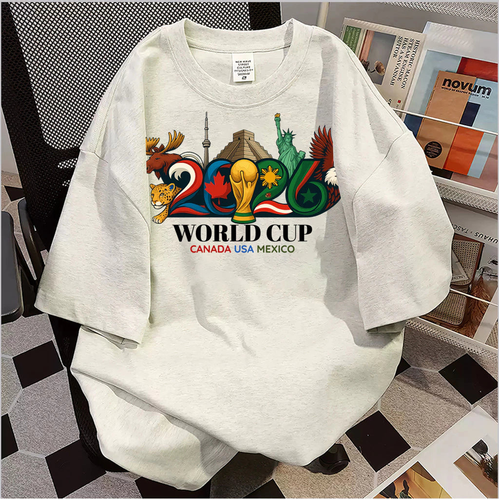 2026 Soccer Fan Graphic T-Shirt, Canada USA Mexico Sports Tee, Unisex Football Supporter Shirt