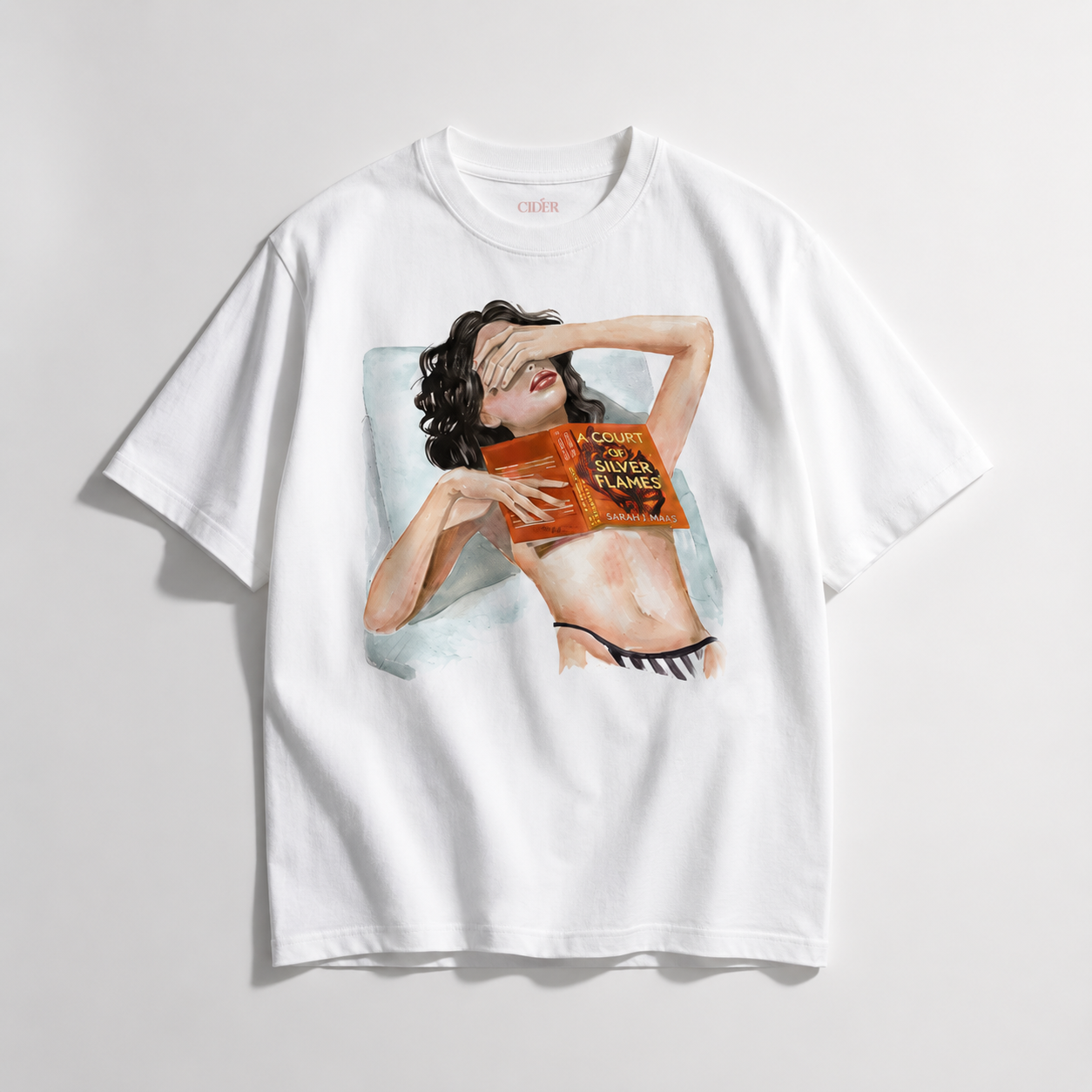 A Court of Silver Flames book heavyweight boyfriend fit t-shirt