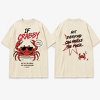 (M2T) The "Handle The Pinch" Sarcastic Tee - Retro Edgy Crab Graphic T-Shirt