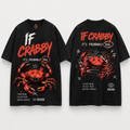 (M1T)The Crabby Attitude Vintage Wash Tee - Edgy Crab Double-Sided Graphic
