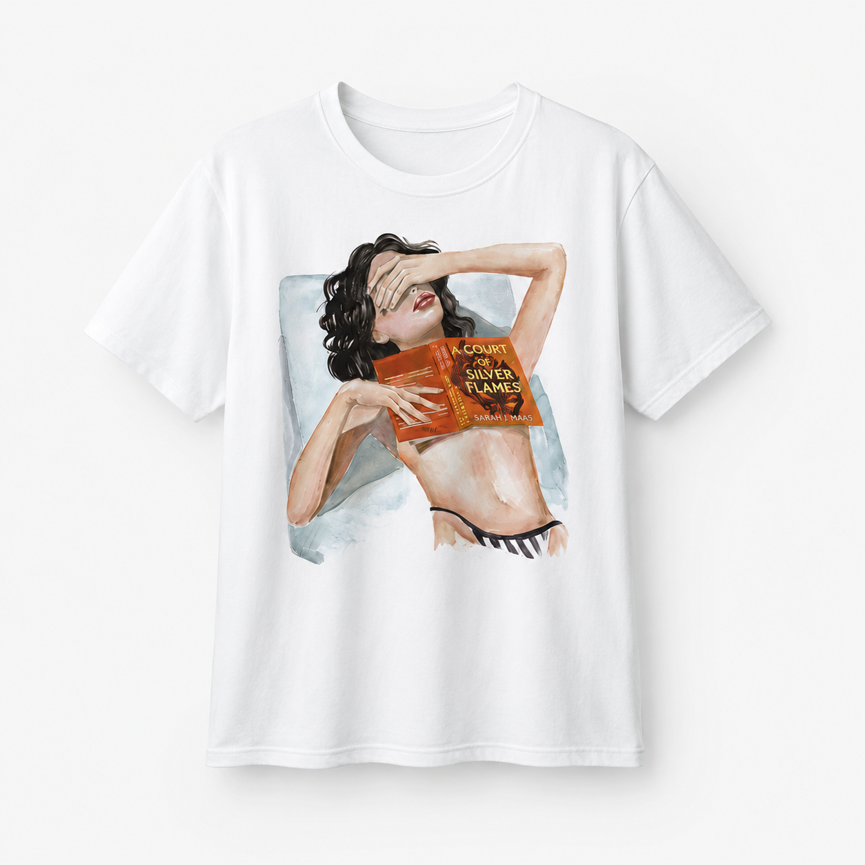 A Court of Silver Flames book heavyweight boyfriend fit t-shirt