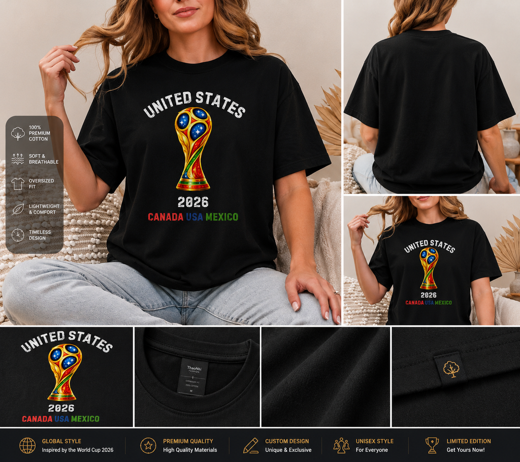 North America Soccer Fan Shirt, 2026 Patriotic Sports Tee