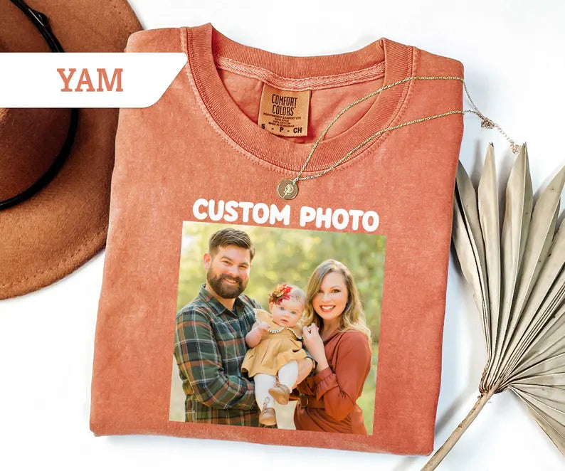 Custom Photo Shirt, Personalized T-Shirt, Custom Picture Tshirt, Your Photo Shirt, Family Picture Tee, Logo Image Shirts Gift