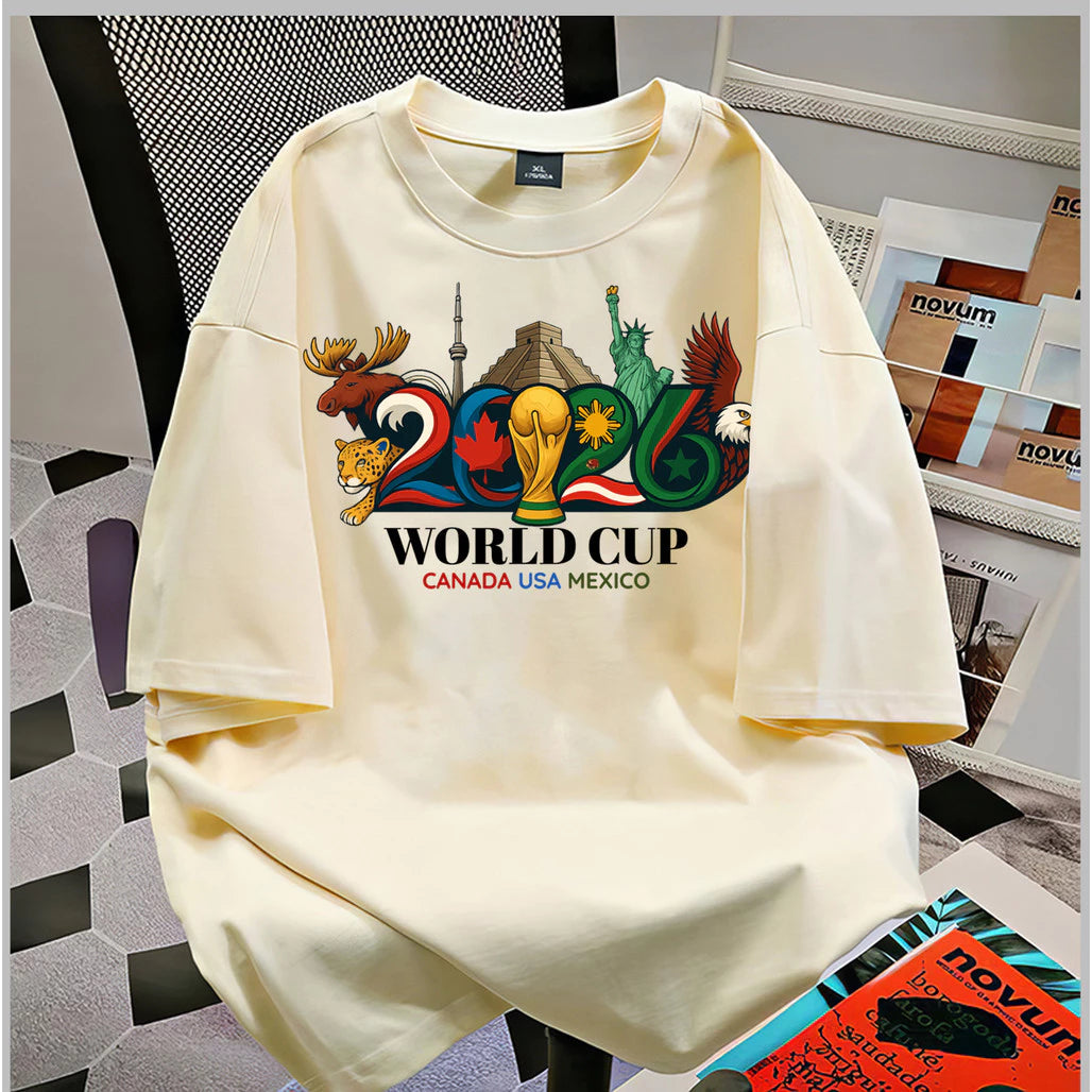2026 Soccer Fan Graphic T-Shirt, Canada USA Mexico Sports Tee, Unisex Football Supporter Shirt