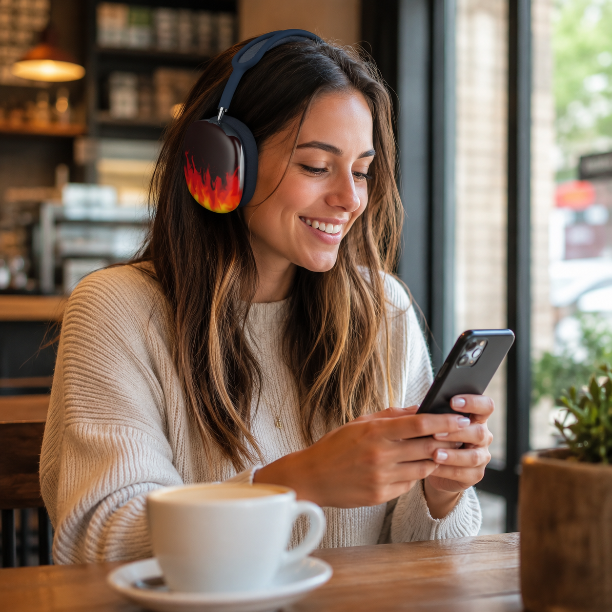 Inferno Flame Headphone Covers
