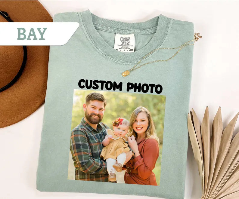 Custom Photo Shirt, Personalized T-Shirt, Custom Picture Tshirt, Your Photo Shirt, Family Picture Tee, Logo Image Shirts Gift