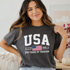 USA 250 Years of Freedom T-Shirt, 1776–2026 Patriotic Graphic Tee, Unisex America Anniversary Shirt