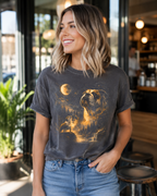 Bulldog Memorial Graphic T-Shirt, Moonlight Dog Spirit Tee, Pet Lover Remembrance Shirt