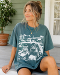 Funny Cat Graphic T-Shirt, Vintage Cat Money Car Tee, Oversized Unisex Streetwear Shirt