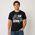 Six Seven Skeleton Hand Graphic T-Shirt, Funny Meme Tee, Unisex Casual Streetwear Shirt
