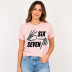 Six Seven Skeleton Hand Graphic T-Shirt, Funny Meme Tee, Unisex Casual Streetwear Shirt