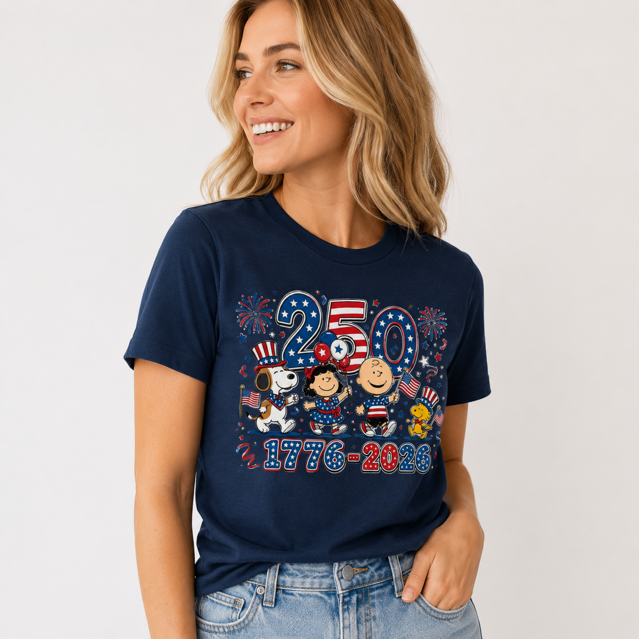 America 250th Anniversary Patriotic Graphic T-Shirt, 1776–2026 USA Celebration Tee