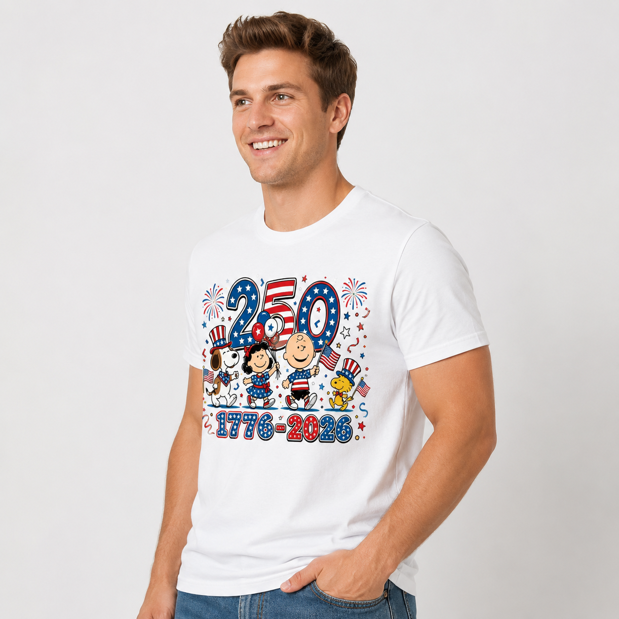 America 250th Anniversary Patriotic Graphic T-Shirt, 1776–2026 USA Celebration Tee