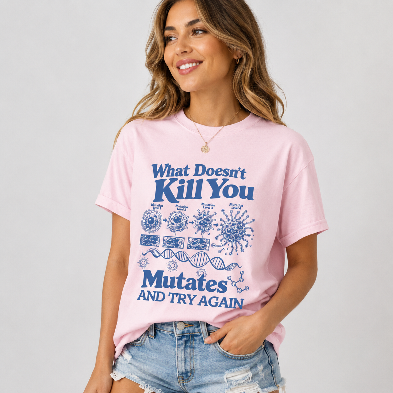Funny Science Mutation Graphic T-Shirt, Biology Humor Tee, Unisex Science Teacher Shirt