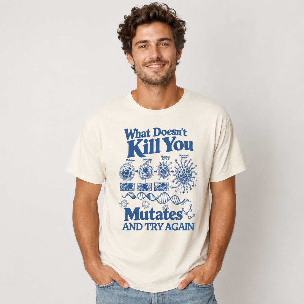 Funny Science Mutation Graphic T-Shirt, Biology Humor Tee, Unisex Science Teacher Shirt