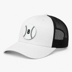 Baseball Trucker Hat, Leather Patch Baseball Cap, Adjustable Sports Mesh Back Hat