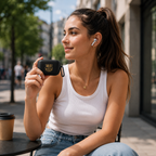 Black Gold Soccer Inspired Earphone Case, Protective Earbuds Cover with Clip, Sport Fan Style Earphone Case