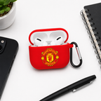 Red Manchester-Inspired Soccer Earphone Case, Protective Earbuds Cover with Clip, Football Fan Tech Accessory