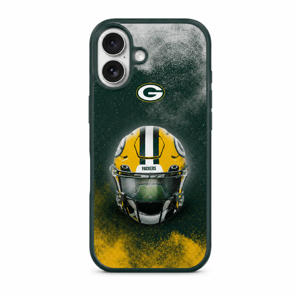 Green & Gold Football Helmet Phone Case