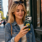 Green & Gold Football Helmet Phone Case
