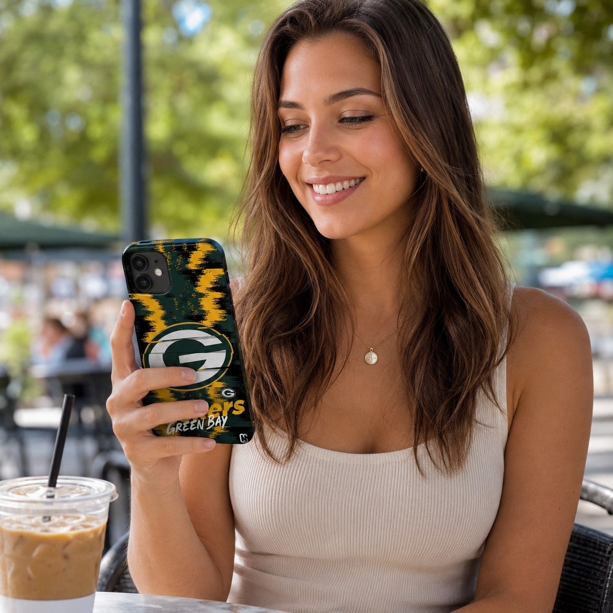 Green & Gold Football Fan Phone Case