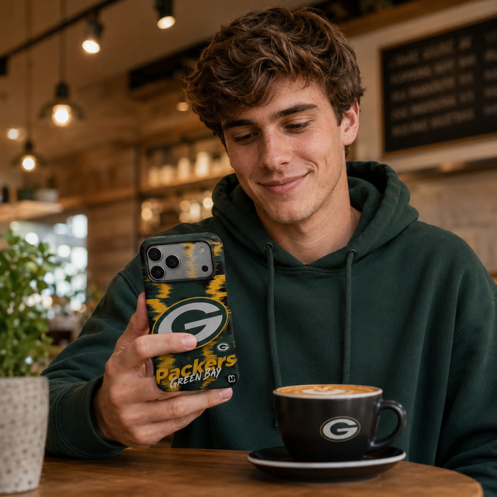Green & Gold Football Fan Phone Case