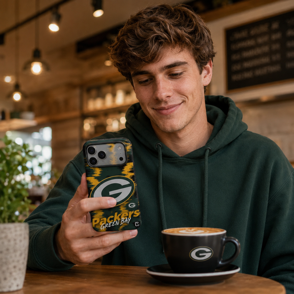 Green & Gold Football Fan Phone Case