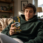 Green & Gold Football Fan Phone Case