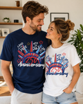 Liberty Crown 250th Anniversary Graphic T-Shirt, 4th of July Patriotic Tee, Unisex USA Celebration Shirt