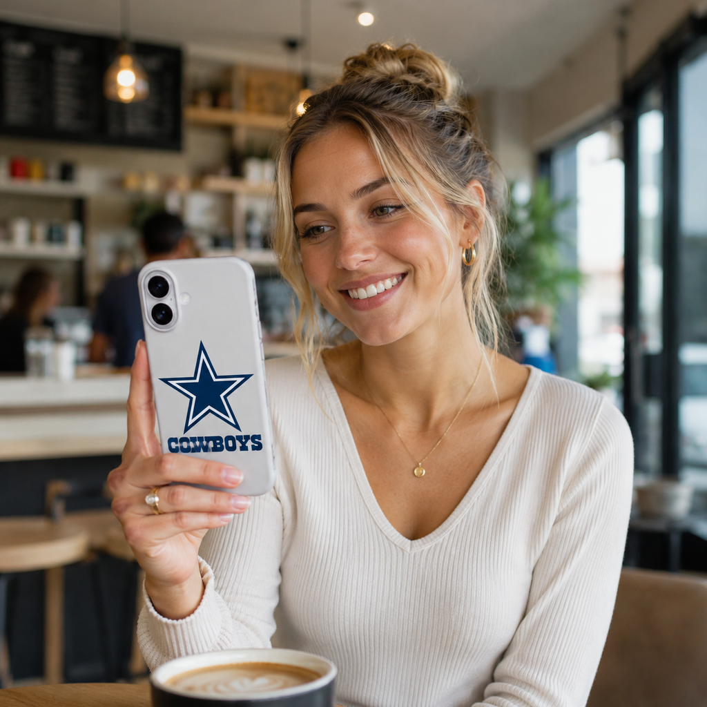 Blue Star Football Fan iPhone Case – Premium Protective Cover