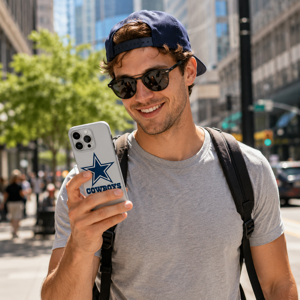 Blue Star Football Fan iPhone Case – Premium Protective Cover